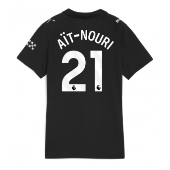 Billige Fotballdrakt Manchester City Rayan Ait-Nouri #21 Replika Bortedrakt Dame 2025-26 Kortermet